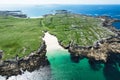 Dogs Bay beach, a horseshoe shaped bay with more than a mile long stretch of white sandy beach in county Galway, Ireland Royalty Free Stock Photo