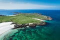 Dogs Bay beach, a horseshoe shaped bay with more than a mile long stretch of white sandy beach in county Galway, Ireland