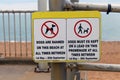 Dogs and the beach sign