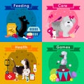 Dogs Breed Flat Icon Set