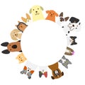 Dogs and cats circle