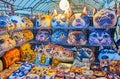 Dogs and cats heads pillows, Anusarn Night Market, Chiang Mai, Thailand Royalty Free Stock Photo