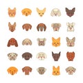 Dogs cute kawaii vector characters