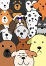 Dogs face collection