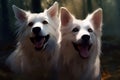 Dogs happy group. Generate Ai