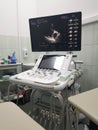 Dogs heart on Screen ultrasound machine in vet clinic Royalty Free Stock Photo