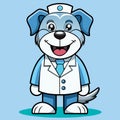 Cute dentist dog cute antropomorphic vector EPS