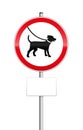 Dogs On Leash Sign Royalty Free Stock Photo
