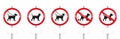 Dogs Mandatory Signs With Blank Panels Royalty Free Stock Photo