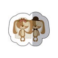 dogs married icon image Royalty Free Stock Photo