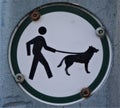 Dogs must be on leash sign