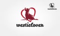 Westie Lover Vector Logo Template. Royalty Free Stock Photo