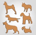 Dogs Silhouettes Royalty Free Stock Photo