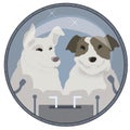 Dogs in space Belka and Strelka illustration