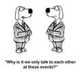 Dogs talk to each other Royalty Free Stock Photo