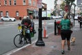 DOGS WALKER IN HISTORIC HEART GASLAMP IN SAN DIEGRO