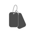 Dogtag personal id sign illustration. Dog tag identification mark.