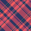 Dogtooth seamless background fabric, dye textile texture check. Primary vector plaid pattern tartan in red and violet colors