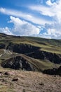 Green landscape, breathtaking, Dogubayazit, Turkey, Middle East, mountain, Iranian border, driving, winding road Royalty Free Stock Photo