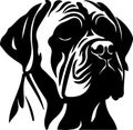 Dogue de Bordeaux Black Silhouette Generative Ai