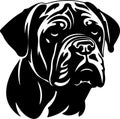 Dogue de Bordeaux Black Silhouette Generative Ai