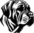 Dogue de Bordeaux Black Silhouette Generative Ai