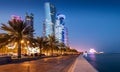Doha City Center and Corniche street