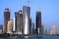 Doha construction boom Royalty Free Stock Photo