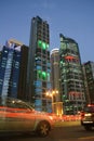 Doha financial district at dusk