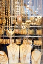 Doha gold shop display Royalty Free Stock Photo