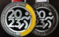 Doha marathon 10 km finishers medals Royalty Free Stock Photo