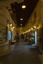 Doha market narrow streets at night