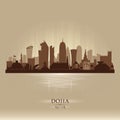 Doha Qatar city skyline vector silhouette