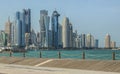 Doha qatar corniche city beach Royalty Free Stock Photo