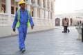 Foreign construction workers in Doha, Qatar.