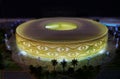 Doha,qatar- 02 December 2019: model of the qatar 2022 world cup lusail stadium