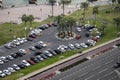 Aerial view of Doha Corniche road. Royalty Free Stock Photo