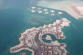 Aerial view of the Pearl development on an artificial island in Doha, Qatar Royalty Free Stock Photo