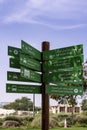 Doha, Qatar - February 09: Al Bidda Park, directional road signs