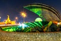 Pearl Monument and Doha Mosque Royalty Free Stock Photo