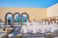 Terrace of Islamic Art Museum, Doha, Qatar Royalty Free Stock Photo