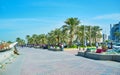 Crowded promenade in Doha, Qatar Royalty Free Stock Photo