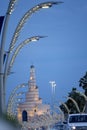 The scene from the streets of corniche Doha Fanar Mosque View from Corniche