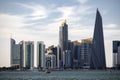 The scene from the streets of corniche Doha Fanar Mosque View from Corniche