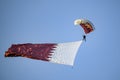 Doha, Qatar - February 01, 2024: Skydiving Team Lekhwiya Forces Katara events AFC Cup 2023