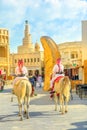 Police riding arabian horses