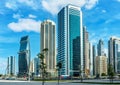 Doha, Qatar - February 4, 2023: View of city Doha, capital of Qatar. modern city, Middle East. West Bay Business quarter