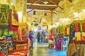 Textile row in Souq Waqif, Doha, Qatar Royalty Free Stock Photo