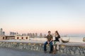 Doha, Qatar - Jan 9th 2018 - Locals and residents enjoying a open area in a late afternoon in Doha, Catar