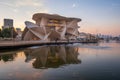 Qatar National Museum during sunset Royalty Free Stock Photo